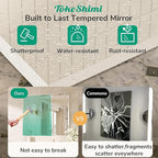 TokeShimi 30x36 Beveled Bathroom Mirror Frameless, Rectangle Bathroom Vanity - Image 3