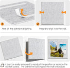 MaxGear Large Cork Board for Wall 36" x 24", Light Gray Bulletin Board - Image 5