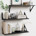 Forbena Large Floating Shelves for Wall 24 Inch Long Set of 3, 8 in Deep Wall by Forbena