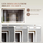 EOGOW LED Bathroom Mirror with Lights, 3 Colors Bathroom Mirror, Wall Mounted - Image 5