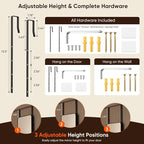 Antok 48"x14" Over the Door Mirror, Full Length Mirror Door Hanging - Image 6