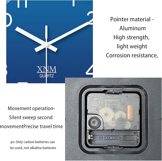 XNM Navy Blue Decorative Wall Clock - Image 8