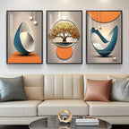 Framed Modern Large Wall Art, Bright Style Paintings Artwork - Image 4