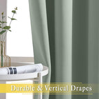 NICETOWN Blackout Sage Green Living Room Divider Curtain - Image 5