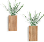 Dahey 2 Pack Wood Wall Planter Vase by Dahey