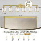Crystal Bathroom Light Fixtures, Bathroom Lighting Fixtures Over Mirror - Image 2