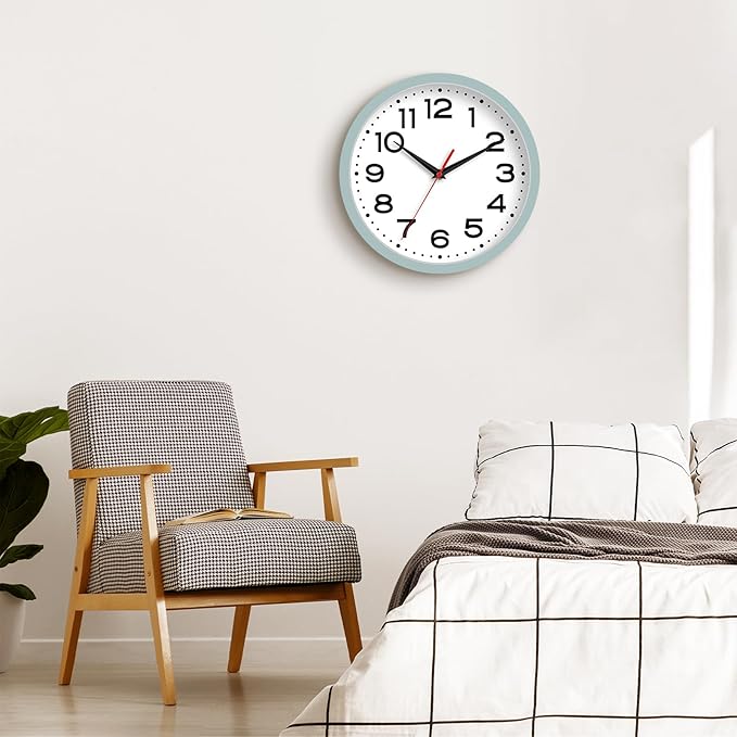 Roymnie Wall Clock Silent Non-Ticking Modern Clock Battery Operated 8 Inch - Image 4