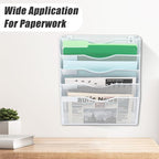 EASEPRES 5 Pocket Mesh Hanging Wall File Organizer, Wall Mounted Mail Paper - Image 7