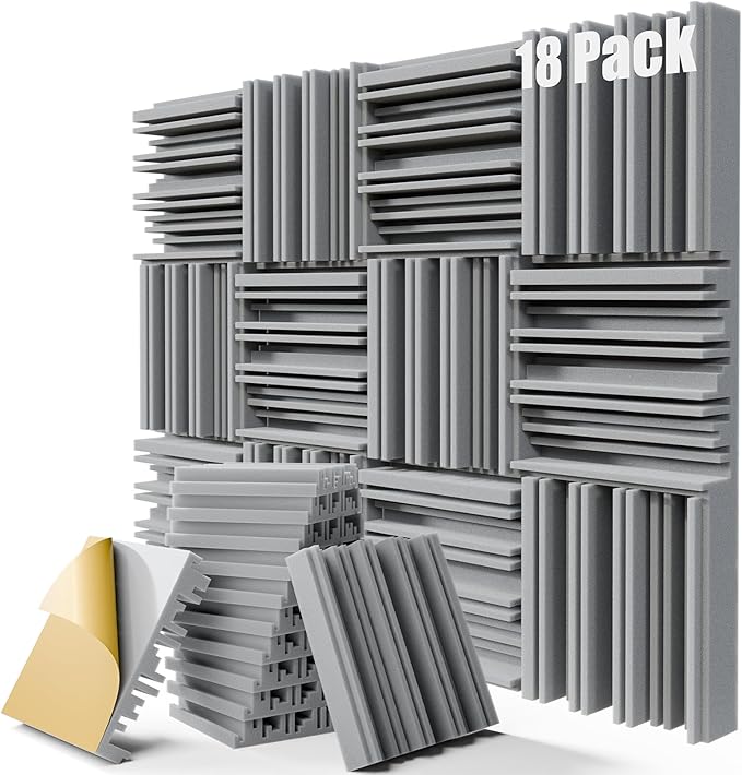 18 Pack Sound Proof Foam Panels by ZELMINE