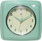 Infinity Instruments Square Retro Wall Clock, Pastel Green by InfinityInstruments
