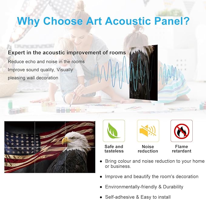 JBER Art Acoustic Panels, 47.2X27 Inches Acoustical Wall Panels, Sound - Image 6