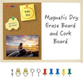 OWLKELA Dry Erase Cork Board 16.5"x12.6", Notice Pin Board, Memo Board by OWLKELA