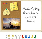 OWLKELA Dry Erase Cork Board 16.5"x12.6", Notice Pin Board, Memo Board by OWLKELA