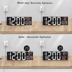 JALL 30" Large Digital Wall Mount Clock - Image 2