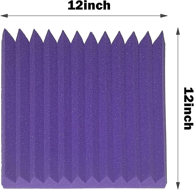 24 Pack Sound Proof Foam Panels|1"×12"×12" Quick-Recovery Soundproof Wall - Image 2