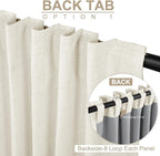 100% Blackout Shield Linen Blackout Curtains - Image 3