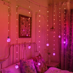 Color Changing Wishing Ball Curtain Lights, 9.8 x 3.3 FT RGB LED Fairy Light - Image 8