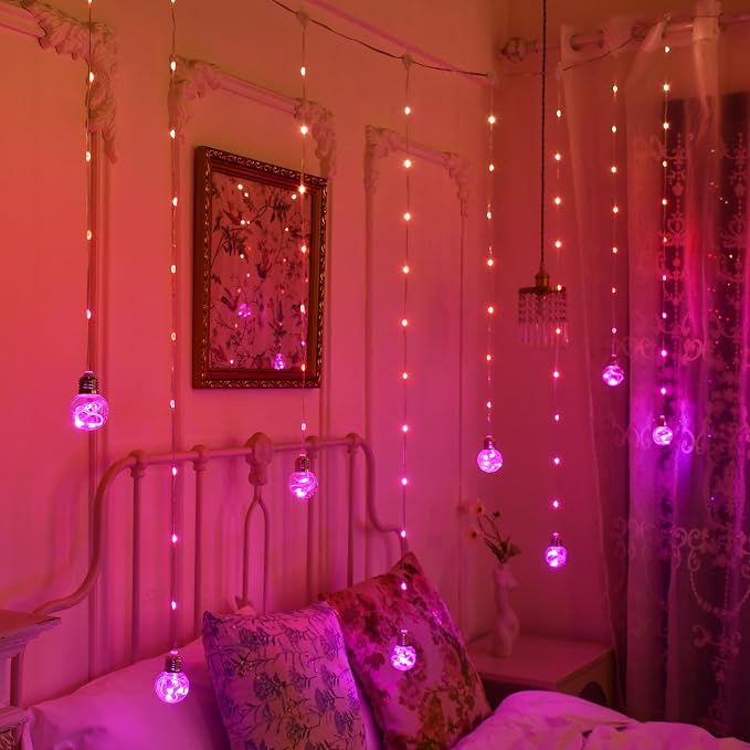Color Changing Wishing Ball Curtain Lights, 9.8 x 3.3 FT RGB LED Fairy Light - Image 8