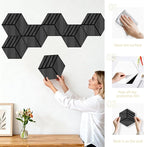 Mollywell Acoustic Panels, PVC Wood-Grain, 14x12 Inch Hexagon Carved Sound - Image 6