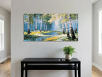 Ardemy Birch Forest Stream Canvas Wall Art, Calming Nature Scenery - Image 4