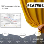 Room Divider Curtains for Ceiling Track Rod, 10 ft Wide x 9 ft Tall, Cream Beige - Image 6