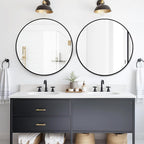 Fabuday Black Round Mirror for Wall 26 inch - Image 2