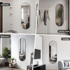 Oval Full Length Mirror, Ultra-Clear Explosion-Proof, Simple and Classic Deco - Image 7