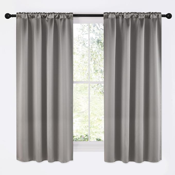 NICETOWN Room Darkening Cafe Satin Curtains by NICETOWN