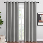NICETOWN Silver Grey Room Darkening Curtain Panels 86" Long by NICETOWN