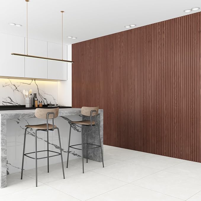 8-Pack WPC Wall Panels 108’’ x 6.3’’ 3D Slat Wall Panel Acoustic Wall Paneling - Image 4