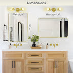 Wall Mount Mirror for Bathroom, Brushed Gold Metal Framed Rounded Corner - Image 3