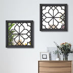 Wocred 2 PCS Square Wall Mirror, Gorgeous Rustic Farmhouse Accent Mirror - Image 4