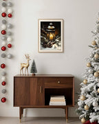 VIYYIEA Winter Framed Wall Art for Living Room, Oil Lamp Canvas Prints - Image 7
