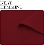 NICETOWN Christmas Burgundy Red Kitchen Blackout Curtain Panels, Thermal - Image 8