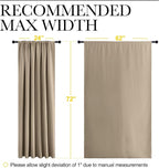 NICETOWN 2 Panels Blackout Curtains, Rod Pocket Window Curtains Room Darkning - Image 6