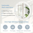 Tanmicoshomy Round Wall Mirror 24 Inch, Circle Mosaic Mirror - Image 4