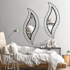 ironsmithn Decorative Wall Mirror, Leaf Teardrop Mirror - Image 6