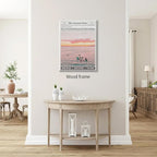 Pink Beach Newspaper Posters Vintage Fashion Coastal Girl Surf Wall Art 16X24 - Image 4