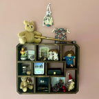 Frcctre Rustic Shadow Box Display Shelf, 9 Compartments Wood Hanging Display - Image 7