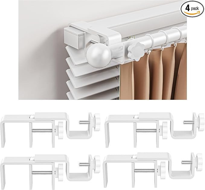 Over-Blinds Curtain Rod Brackets by onneka