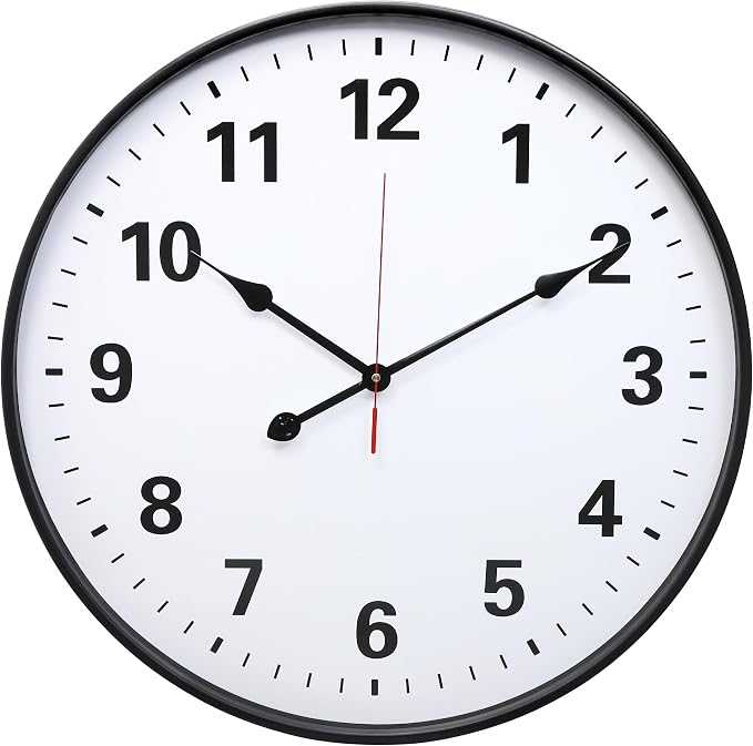 LEIKE Metal Large Wall Clock 24IN Black, Retro Silent Quartz Battery Operated by LEIKEWALLCLOCK