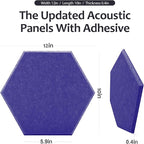 18Pack Hexagon Acoustic Panels 12" X 10" X 0.4" Sound Proof Panels, High - Image 4