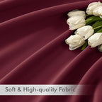 MIULEE Christmas Wine Red Back Tab Blackout Curtain 96 Inch Long 2 Panels Set - Image 6