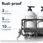 YASONIC Shower Caddy Adhesive, Rustproof Shower Shelves - Image 3