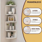 5-Tier Corner Shelf Wall Mount, Screw-Mounted Floating Bookshelf - Image 5