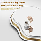 Itrue 20x36 Inch Black Framed Irregular Tempered Glass Wall Mirror, - Image 9