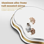Itrue 26×46 Inch Gold Framed Irregular Tempered Glass Wall Mirror, Asymmetrical - Image 7