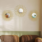 3 Pack Metal Mirrors for Wall Sunburst Wall Mirrors Home Décor Decorative - Image 6