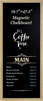 Magnetic Chalkboard for Wall, Long Chalk Board, Wall Hanging Menu for Restaurant by TORASO