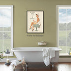 noxozoqm Boho Sage Green Bathroom Poster Vintage 70s Pin Up Girl Wall Art Of - Image 4